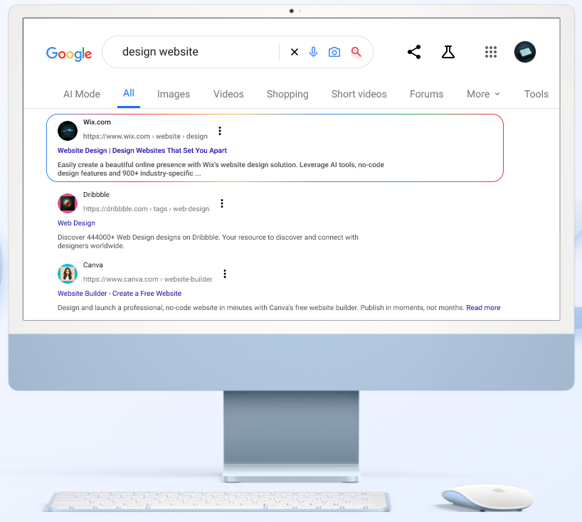 Google Search on Desktop